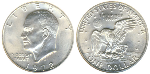 1972 silver dollar eisenhower