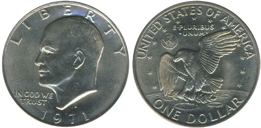 1971 Eisenhower Dollar : History & Value